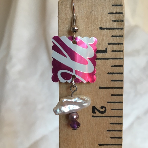 Handcrafted Jewelry Cherry Coke Cocacola Soda Pop Can Earrings